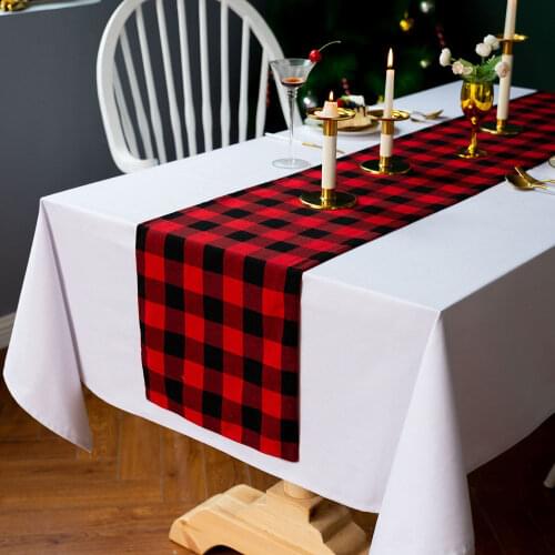 Christmas Table Runner Fabric Path Decorations Decor Centers of Dining Table Road Bed Trimmings of Christmas for The Table
