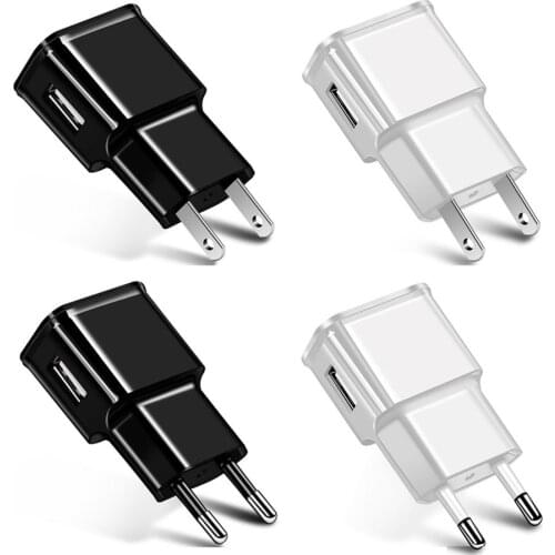 Redbearlin 200pcs/lot White Black 5V 2A Real EU Plug USB AC Wall Charger For Samsung Galaxy S3 S4 S6 Note 2 3 for iphone