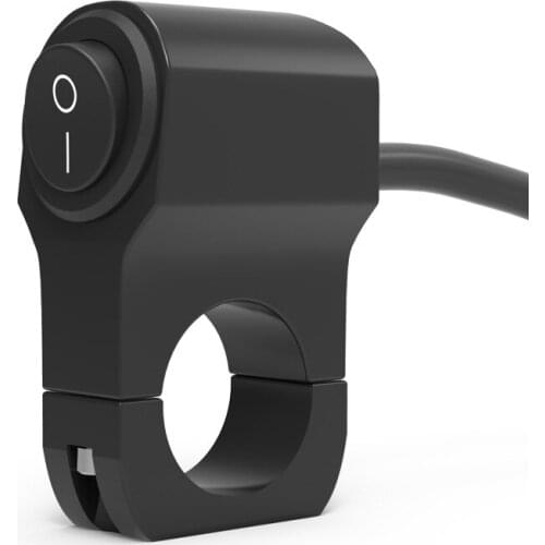 12-60V 10A Motorcycle Handlebar Headlight ON/OFF Switch Scooter ATV Aluminum Alloy 2-Wire Black Light Waterproof Switchs