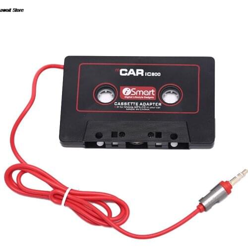 110cm Universal Audio Tape Adapter 3.5mm Jack Plug Black Car Stereo Audio Cassette Adapter For Phone MP3 CD Player
