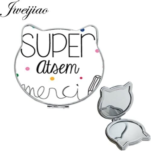 Youhaken Merci Super Maitresse Magnifier makeup mirrors French letter word game Decoration DIY Vanity mirror For Woman CT319