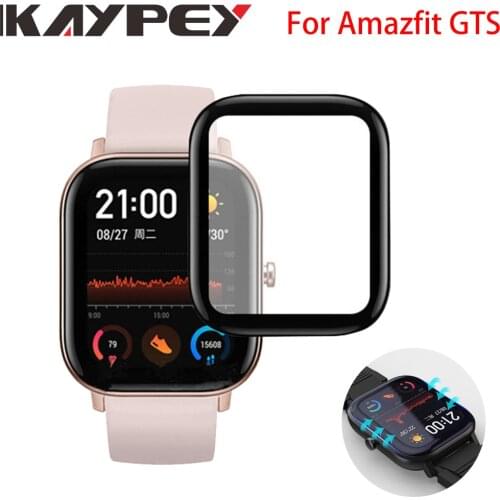 3D Curved Edge Full Coverage Soft Clear Protective Film Cover For Xiaomi Amazfit GTS Smart Watch LCD Screen Protector Guard