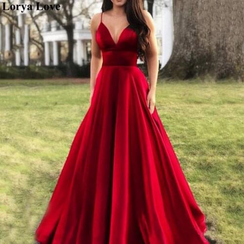 Wine Red Sinple Prom Dresses 2020 Women Formal Party Evening Dress Spaghetti Straps Graduation Long Prom Gowns Vestidos De Gala