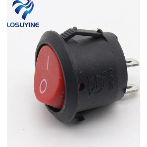 1 pcs 23mm Diameter Big Round Boat Rocker Switches Red 2 Pin ON-OFF Rocker Switch 10A/125V 6A/250V