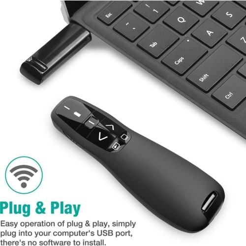 2.4GHz USB Wireless Presenter Hot Sale Wireless Presenter Simple Enduring for PowerPoint Presentation Remote Clicker
