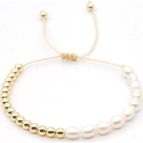 2021 Summer New Personality Design Sense Pearl Millet Bracelet Female Contracted Joker Small Pure and Fresh Natural Pearl String