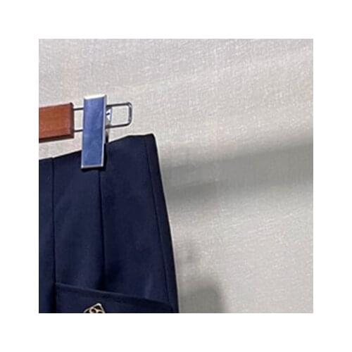 2021 Early Autumn New Womens Button High-waist Cuffed Wool Blend Tapered Pants