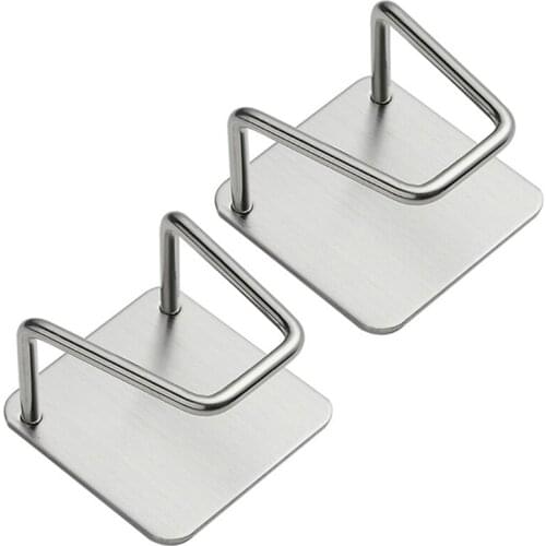 304 Stainless Steel Storage Holder Kitchen Sink Accessories Kitchen Sponges Holder Self Adhesive Sink Sponges Drain Drying Rack