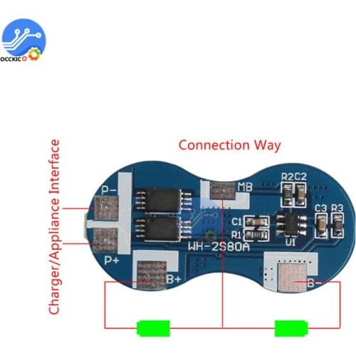 5 pcs/lot BMS 2S 7.4V 4A 18650 Lithium Battery Charger Protection Board with Overcharge Protect for 18650 Charging