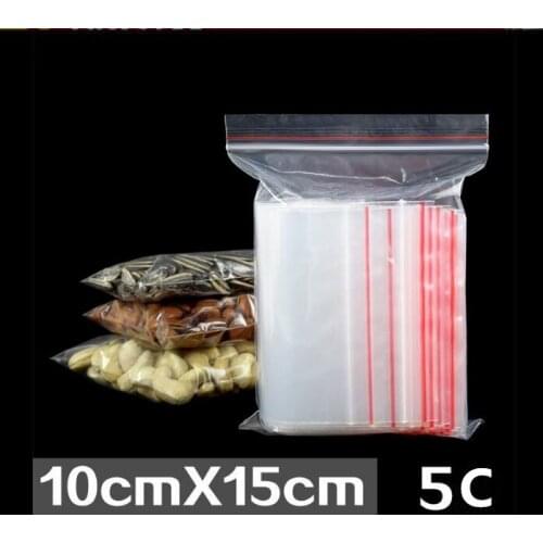 7 sizes 6x8cm/10x15cm Transparent Clear Resealable Zipper Poly Bags Dispenser Bag Storage Sealing Bags for Food Little Item