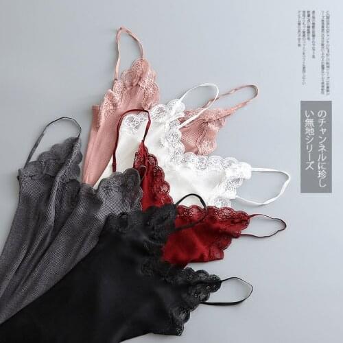 9 Colors 30% Cotton 70% Nature Silk Ladies Fashion Lace Vest Slim Sexy Elegant Camisoles High Elastic Bottoming Female Tanks