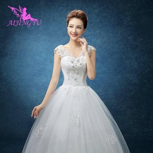 AIJINGYU 2021 bridal Customized new hot selling cheap ball gown lace up back formal bride dresses wedding dress WK832