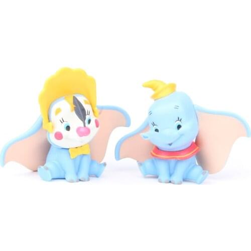 Disney Newest 10cm Dumbo Elephant Dumbo Anime Figure PVC Action Figure Toys For Children Birthday Party Best Gifts