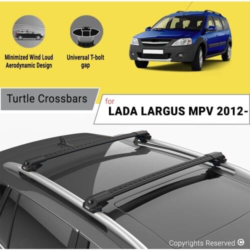 BARS FOR LADA LARGUS MPV 2012 ON ALUMINUM ALLOY SIDEBARS CAR ROOF RACK LUGGAGE CARRIER CROSSBAR