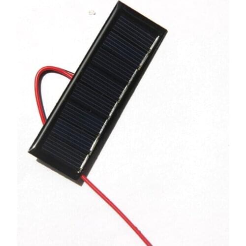 BUHESHUI Polycrystalline 0.2W 4V Solar Panel Charger For 2.4V Battery Light Study With Wire 75*25MM10pcs