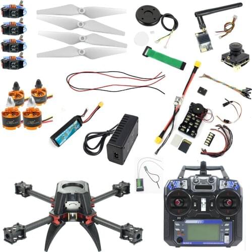 DIY H383 383mm Carbon Fiber Frame 920KV Motor 30A ESC APM2.8 FPV PIX 1200TVL2.1mm PAL 5.8G Transmitter For RC Drone
