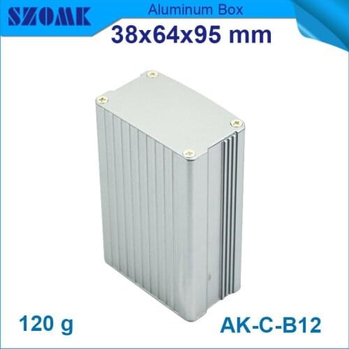 4 pcs/lot electric shocker aluminium extrusion 38(H)x64(W)X95(L)mm grey color styles zomk control enclosure aluminium case diy