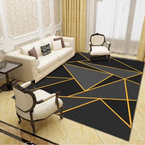 Nordic Ins Rugs and Carpets for Home Living Room Tea Table Mat Blanket Modern Simple Geometric Bedside Mat Velvet Kids Play Mat