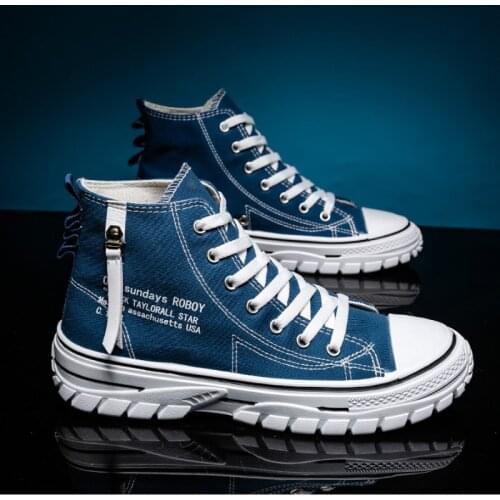 Casual Mens Shoes High Top Fashion Sports Shoes 2021 Breathable Canvas Mens Coach Skates Fashion Shoes