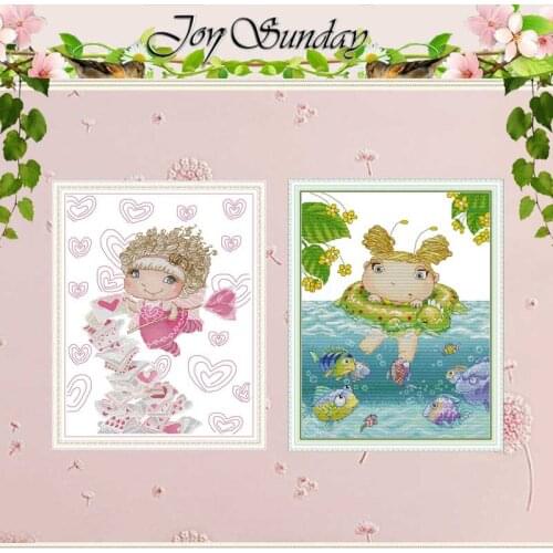 Little angel baby Counted Cross Stitch 11CT 14CT Cross Stitch Set Wholesale Chinese Cross-stitch Kit Embroidery Needlework