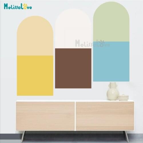 Three Arch Decal Living Room Bedroom Nursery Nordic Style Minimalist Geometric Decor Removable Vinyl Wall Sticker Mural BD743
