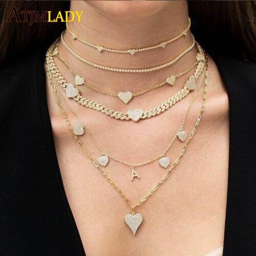 2021 Summer New Fashion Rainbow CZ Choker With 2mm Colorful CZ Tennis Chain Minimal Delicate Tiny Link Women Jewelry
