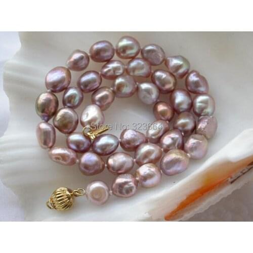17" 11mm lavender baroque freshwater pearl necklace