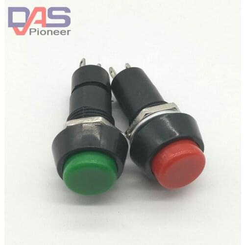 PBS11A Car switch self locking AC 250V 3A Round Cap Momentary N O Off on Push Button Switch