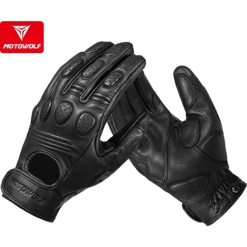 Men Women Motorcycle Gloves Riding Accessories Leather Retro Full Finger Gloves Outdoor Guantes Moto Verano Guantes Moto luva