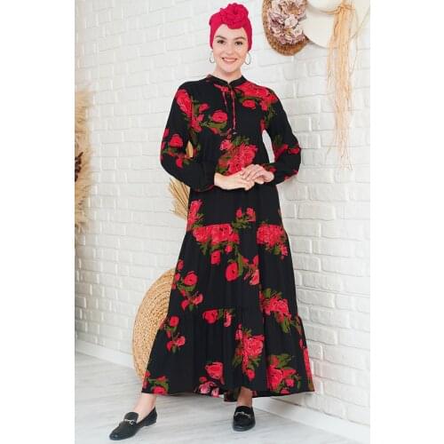 Paisley Pattern Hijab Elbise2021 Muslim Dress for Women Abaya Muslim Clothes Kerchief for Women Dress
