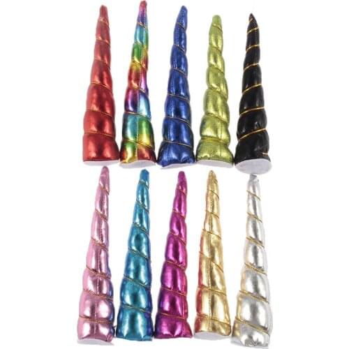 1PCS DIY Kids Glitter Unicorn Horns Headband Children Unicorn Party Hairband Headwear Girls Diy Hair Band Accessories