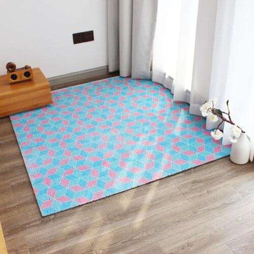 Pink Blue Doormat Non-slip Home Floor Mats Carpet PVC Kitchen Mat Hallway Entrance Doormat Bathroom Mat Cuttable DIY Mats Carpet