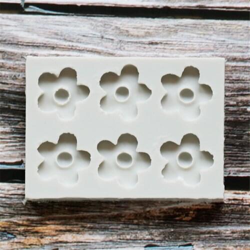 Flower Shape Silicone Mold 3D Christmas Snowflake Moon Cake Fondant Cupcake Mold DIY Baking Pastry Tools