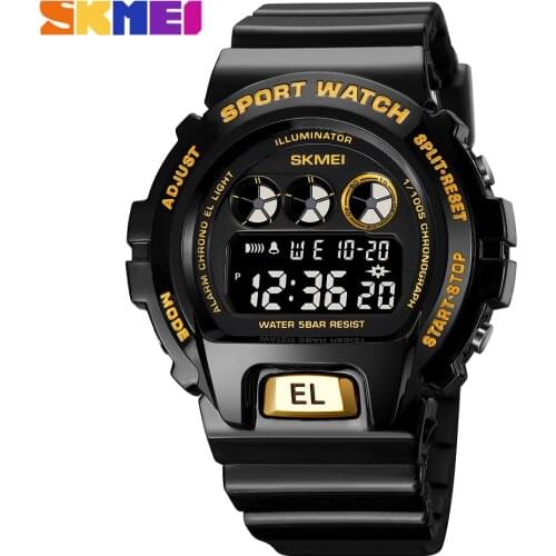 SKMEI Outdoor Sports Multi-function LED Digital Watch PU Band Waterproof Mens Watch Fashion Male Clock Relogios Masculino