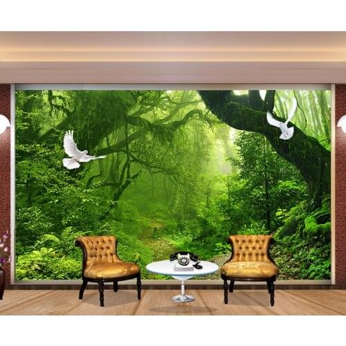 Modern Appreciation Mural Customizable Mural Peace Dove Forest Customized Living Room Bedroom Background Mural 3d Mural