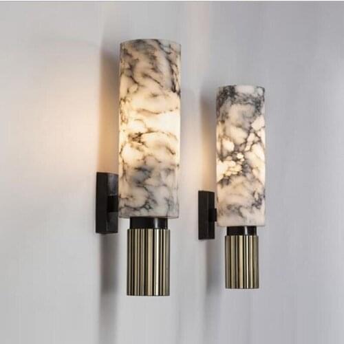 LED marble wall lamp hotel project decoration living room bedroom warm lighting