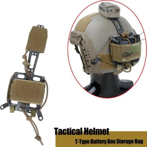 TMC Tactical Helmet Accessory Adhesive Bag T-Type Battery Box Storage Bag BK / CB