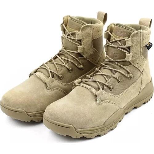 Warm Desert Tactical Training Shoes Outdoor Battle Hunting Trekking Combat Sport Cowhide Waterproof Mountaineering Hiking Boots