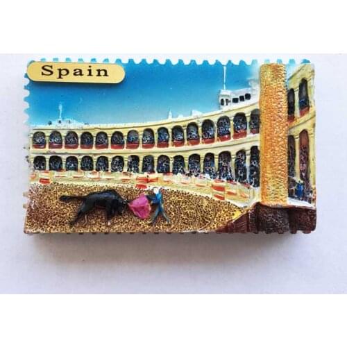 QIQIPP Spain tourist souvenir bullring semi-solid magnetic refrigerator creative collection decorative hand gift