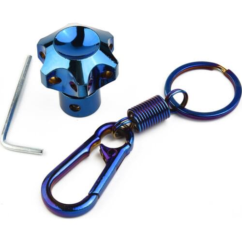 Universal Motorcycle Keychain Modified Key Cover CNC Key Bit Hexagon Key Head Shell Decorative Key Head Refit Goods With Ring