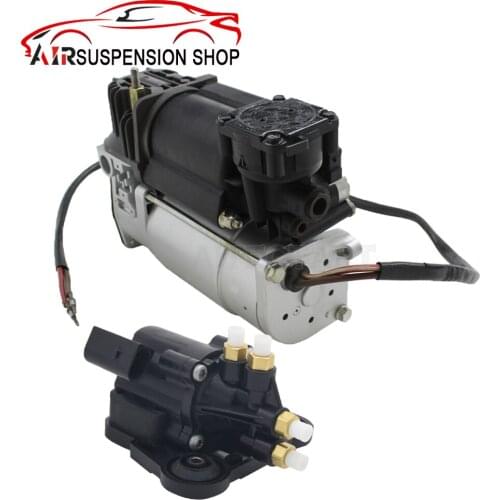 Air Shock Compressor Pump+Solenoid Valve Front For Land Rover Range L322 MK3 for BMW X5 E53 4Cornersor LR006201 37226787617