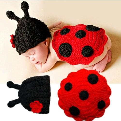 Newborn Baby Cute Insects Knit Crochet Clothes Costume Photo Photography Props Baby Clothes Photography Accessories