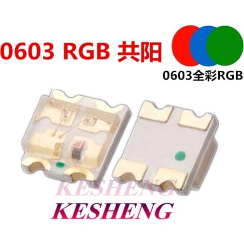 0603 Lot BGR SMD 0603 RGB Common Anode Led 0606 RGB LED Diode 4-Bin Size:1.6*1.6*0.55mm colorful Red/Green/Blue 1615