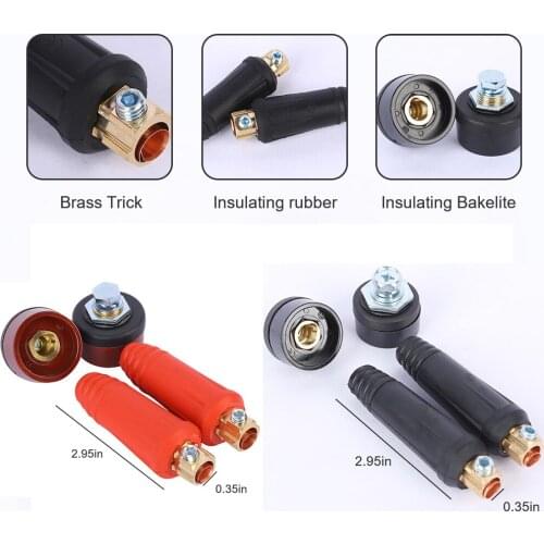 1Pair Rapid Fitting Europe Welding Machine Cable Connector DKJ 10-25 Quick Connector Welding Machine Plug Socket Quick Connector