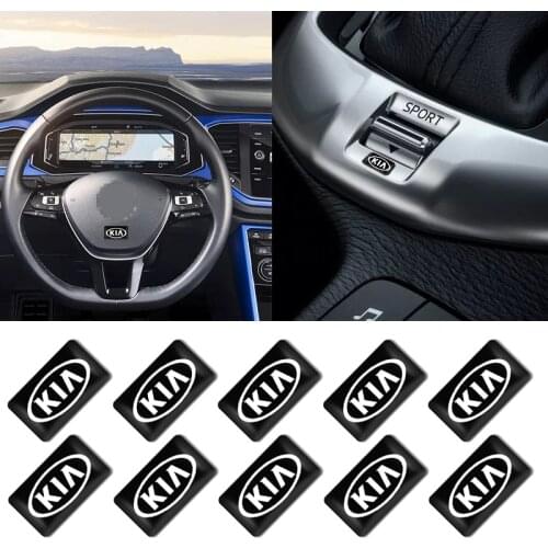 10pc Car Styling small Decorative Car Sticker logo Decals Emblem Badge For KIA Cerato Sportage R K2 K3 K5 RIO 3 4 sorento
