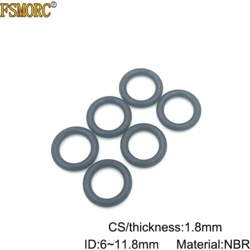 100/500/1000pcs ID:6/6.3/6.7/6.9/7.1/7.3/7.5/7.8/8/8.5/8.75/9/9.5/10/10.6/11.2/11.8*1.8mm(CS) NBR o ring seal/Nitrile Rubber