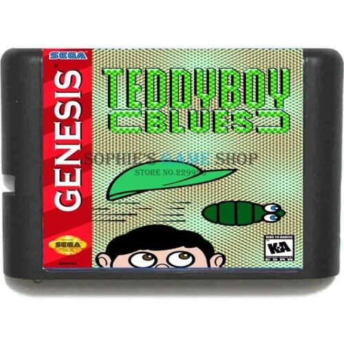 Teddy Boy Blues 16 bit MD Game Card For Sega 16bit Game Player