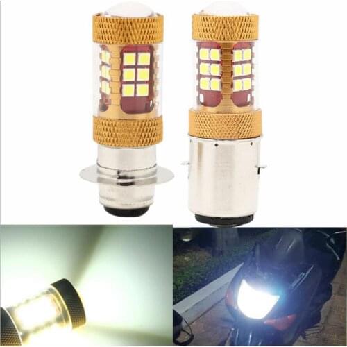 2PCS BA2D H6 P15D H4 LED Motorcycle Headlight Bulb Motorcycle Accessories for Yamaha YFZ450R Rhino 700 Raptor YFM660 TRX