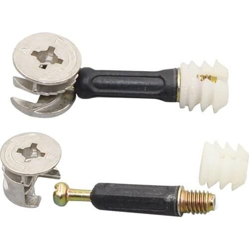 20 50 Sets Of Three-In-One Connector Screw Eccentric Nut Set Disassembly Piece Furniture Fasteners Cabinet Accessories