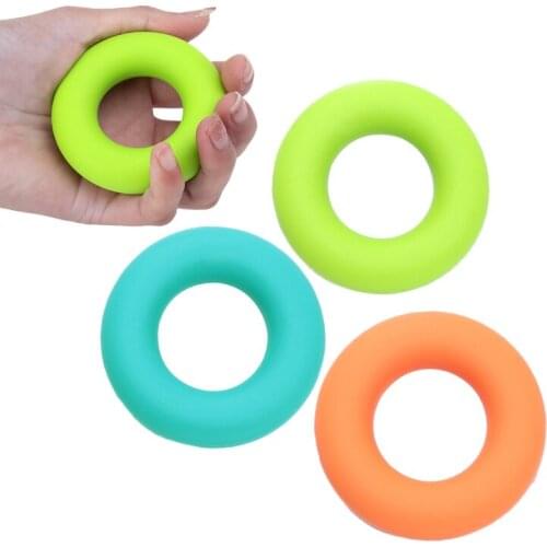 3pcs Silicone Hand Grip O Shape Healthy Strength Finger Hand Power Training Ring Exerciser Fitness muscle developer 30 40 50LB